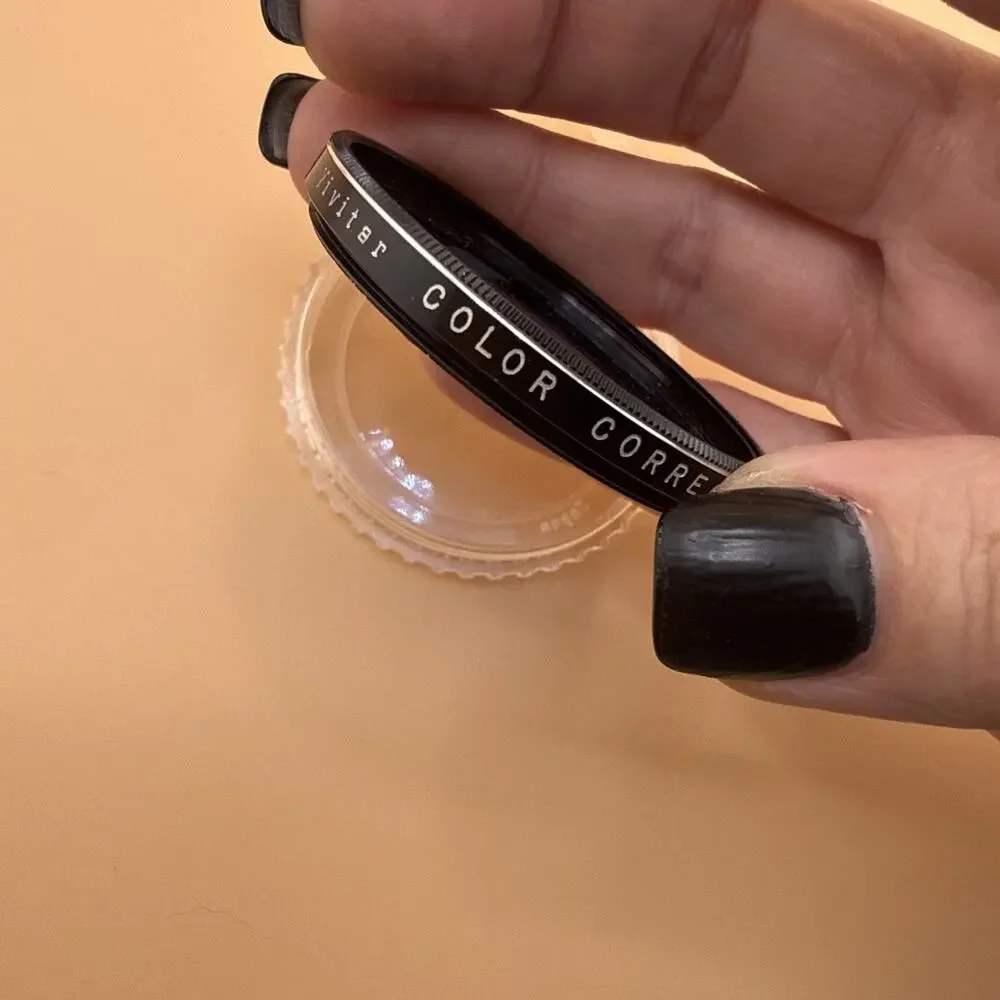 Vtg Vivitar 55mm Camera Lens Polarizing Filter VI & Color Corrector 80B Japan